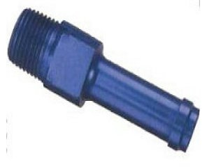 Autobahn88 Raccord d'extrémité de tuyau anodisé en aluminium - Mâle NPT à ardillon, mâle droit 3/8 NPT à 11mm (7/16 ») Barbe (bleu)