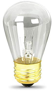 Feit Electric S14 - Juego de 4 bombillas incandescentes (11 W)