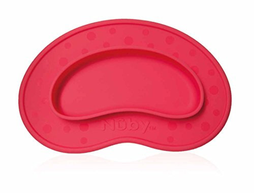 Nûby ID92828 Teller mit Saugnapf Miracle, 9 M+, Rot