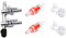 Bornfeel - Valvola di controllo del flusso dell’aria per acquario, kit 7 in 1, pompa pneumatica con separatore a 2 vie, 2 valvole di non ritorno e 4 ventose per la vasca dei pesci