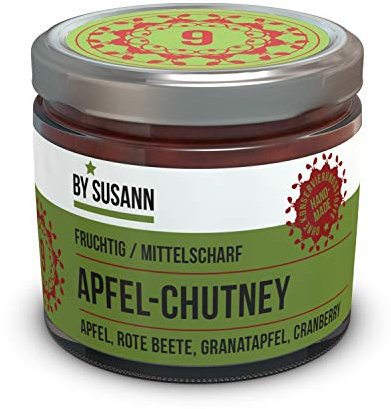 BY SUSANN - 09 APFEL-CHUTNEY im Glas (1 x 150 g), Geschmackserlebnisse mit intensiven und natürlichen Aromen, fruchtig, mittelscharf