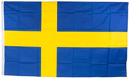 SCAMODA Bundes- und Länderflagge aus wetterfestem Material mit Metallösen, Outdoor Fahne & Flagge (Schweden) 150x90cm