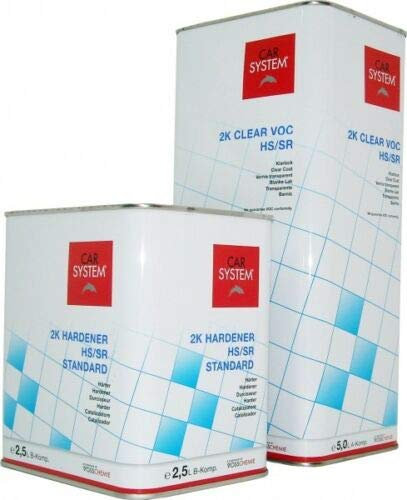Unbekannt 2K Klarlack Set inkl. Härter Clear VOC high solid Scratch Resistant Autolack Lackpoint 5 Liter + 2,5 Liter Härter