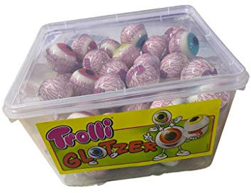 Glotzer 60 Stück / Dose Schaumzucker, Gummibonbon von Trolli, 1128 grams