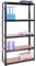 G-Rack Regal für Garage - Schwarz Schwerlastregal, 5 Ebenen, 175 kg pro Regalboden (875 kg Gesamtkapazität), 1 Bucht; Freistehendes Schraubenloses Edelstahl-Lagerregal mit MDF-Platten - 30x75x150 cm