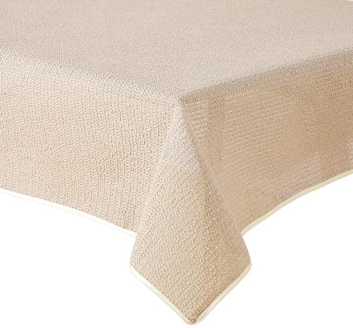 Gartentischdecke Tischdecke Weichschaummaterial rutschfest wetterfest 6 Farben (Beige, 130x220cm eckig)
