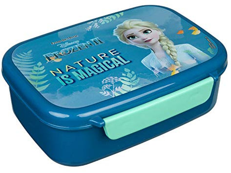 Scooli Brotdose für Kinder mit herausnehmbaren Einsatz - Disney Frozen ELSA - Kindergarten Brotdose - Sandwichbox Schule - Brotzeitdose aus Kunststoff BPA frei - Sandwichbox - Lunchbox - Vesperbox