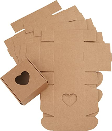VBS Faltschachtel Herzform Kraftpapier 6.5x6.5x3 cm 5 Stück