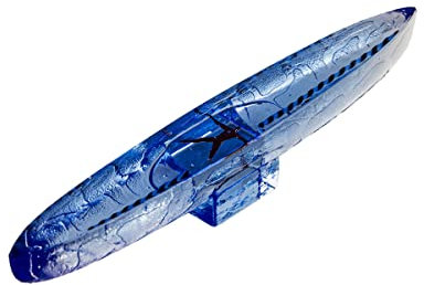 Kosta Boda Drifter Crystal Blue Skulptur/Dekor, 27,9 cm Länge x 5,1 cm Höhe x 3,8 cm Breite.