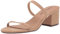 Amazon Essentials Slide con Tacco e Due Cinturini Sottili Donna, Tan, 39 EU