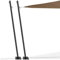 IDMarket - Set di 2 pali di fissaggio per tenda parasole H.220 CM pali e basi in acciaio