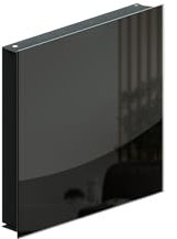 ALLboards Schlüsselkasten Schlüsselbox Schwarz Glas Glasboard Magnettafel Memoboard - 30x30x4,7cm,50 Haken, Neodym-Magnete Schlüsselschrank Black