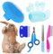 KALAMANDA Kit de toilettage pour lapin, brosse pour la perte de poils avec coupe-ongles pour lapin, coupe-ongles avec peignes pour animaux de compagnie, hamster, cochon d'Inde, furet (lot de 6)