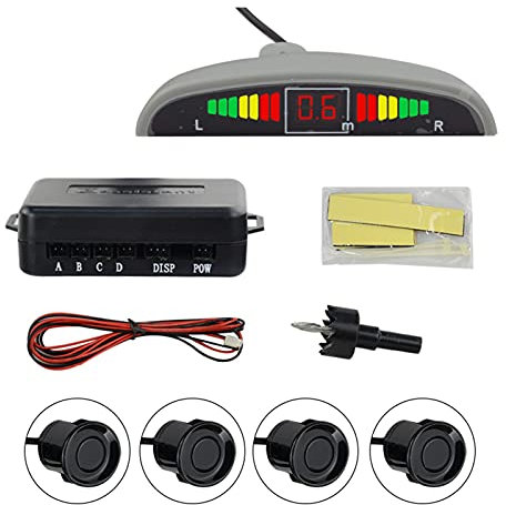 4 Sensoren Auto LED Parksensor Detektor Systemanzeige Auto Reverse Radar Monitor Backup Parkplatz Radar Empfänger
