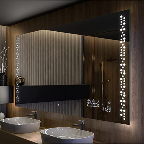 Artforma Badspiegel mit Beleuchtung - Led Spiegel Bad - 130x70 - Badezimmerspiegel Nach Maß - auf Individuelle Bestellung Gefertigt - Modernes Design - Ohne Rahmen