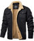 MAGCOMSEN Men's Classic Trucker Jacket - Winter Thermal, Windproof, Comfy Cotton Coat with Pockets, Black