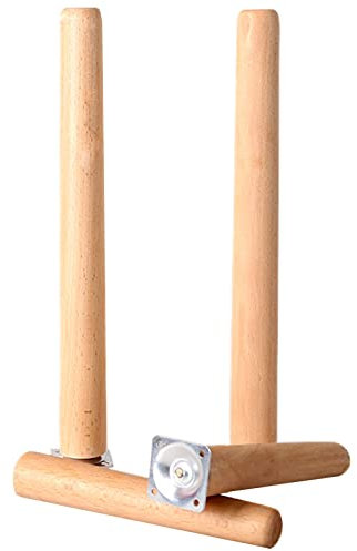 Pieds de Meuble Bois Pieds de Meubles Canapé Jambes Couleur du Bois Hêtre Cône Pieds M8 Boulons pour Table Basse Canapé Meuble TV 4 Pièces(Color:A,Size:50cm/19.6in)