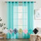 EMEMA 2er Set Sheer Voile Vorhang mit Ösen Transparente Gardine aus Voile Polyester Ösenschal Transparent Wohnzimmer Luftig Dekoschal für Schlafzimmer 140 X 260 cm (B x H) Türkis