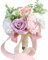 MISNODE Bouquet da sposa fatto a mano per matrimonio, damigella d'onore, bouquet di rose finte per la casa, centrotavola, decorazione per matrimoni, viola