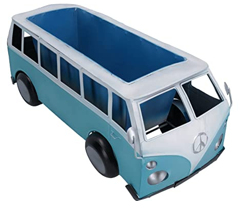 Camper Van Planter Flower Pot Garden Metal Ornament Farm Home House Herbs