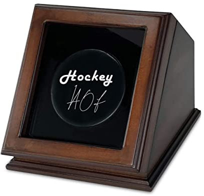 Chez Monett Hockey Puck Vitrine Baseball Geschenk – Holz mit Glasdeckel
