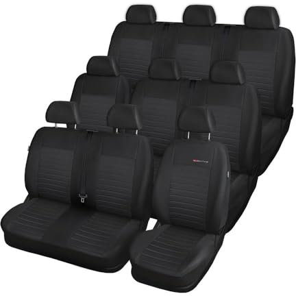 Mossa - Maßgeschneiderte Sitzbezüge Auto kompatibel mit Toyota ProAce II Van (2016- ) für DREI Reihen - Autositzbezüge Schonbezüge für Autositze - E4