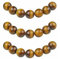 MJDCB Perlen zum Auffädeln 8mm 45 stück Gelbe Tigerauge Halbedelsteine Perlen mit Loch Natürliche Lose Runde Steinperlen für Herstellung Schmuck Armbänder Halsketten