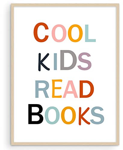 BACJUOPLDArt Cooles Poster für Kinder, rahmenloser Kunstdruck, Lesezimmer-Dekor, motivierende Wandkunst für Klassenzimmer, Kinderzimmer, 30,5 x 40,6 cm