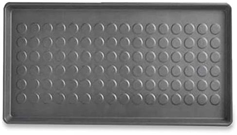 KHAPALWAK Shoe Tray, Multi-Functional Plastic Boot Tray for Indoor & Outdoors, Washable Polyurethane Boot Mat, Gray Shoe Mat