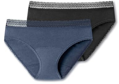 Schiesser Secret Care Lot de 2 Culottes menstruelles Anti-Fuite sous-vêtement, Assorti 1_176299, 44-46 Femme