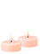 Deluxe Homeart Lot de 2 grandes bougies chauffe-plat Rose clair
