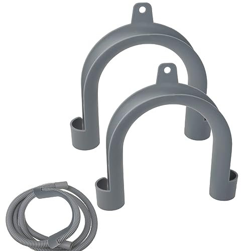 Lecerrot Drain Hose Extension Set, Hose Holder, Inlet Hose Extension, Hose Hook, Washing Machine U Brackets, for Dryers, Dishwashers and Washing Machines