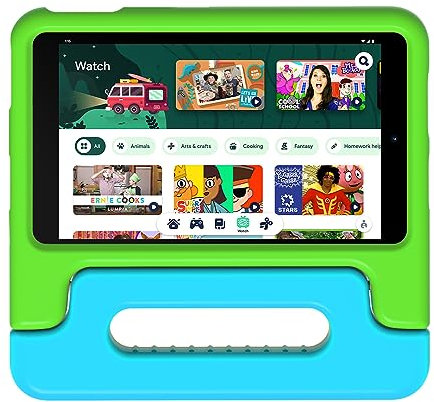 Nokia T10 Kids Edition | Included Case | Android 12 | 8-Inch Screen | Tablet | US Version | 4/64GB | 8MP Camera | Green/Cyan