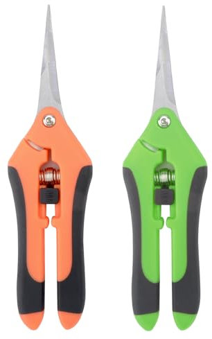 TNSLAND 2 pezzi piccole forbici da giardino,forbici da raccolta,forbici per rose,cesoie da potatura,forbici per bonsai,cesoie per alberi,forbici da fiorista per rami,fiori,frutta,piante