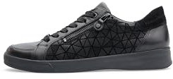 ara Damen ROM Sneaker, SCHWARZ,SCHWARZ/SCHWARZ, 43 EU