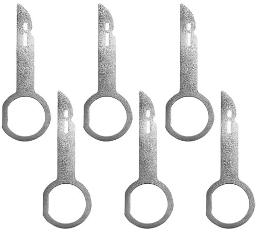 SUJEBKC 6 Pezzi Estrattore Autoradio,Chiavi di Sblocco per Autoradio Way Chiavi di Estrazione Smontaggio Autoradio Stereo Compatibili