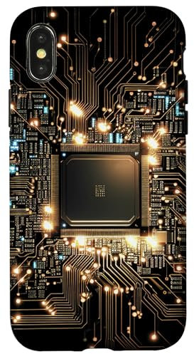 iPhone X/XS Motherboard Microchip Circuit IT Computer Background Case