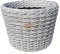ERSTON GARDEN Maceta redonda de ratán | Macetas de mimbre para plantas | macetas de exterior | maceta de interior | Cesta de plástico | Cesta grande de mimbre (abedul blanco, grande)