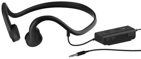 GZLMMY Auricolari cablati a conduzione ossea da 3,5 mm, auricolari di tipo aperto, impermeabili IP8, resistenti al sudore, microfono integrato con riduzione del rumore, adatti per corsa, sport e