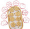 DeryArcle 8 Stück Blumen Cracker Ausstechform, Mini Keksausstecher, Mini Blumen Plätzchen Ausstecher für Kekse Backen, DIY Cracker Tortendeko Küche Zubehör