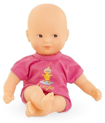 Corolle - Meine erste Babypuppe, Mini-Bada, Rosa, 20 cm, ab 18 Monaten, 9000120320