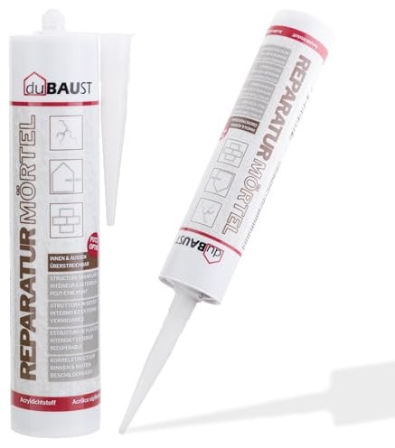 dubaust REP24 - Mortero de reparación para juntas (310 ml), color gris cemento (1)