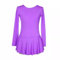 Yaaxinb Eiskunstlauf Kleid Damen Eislaufen Rollschuh Kleid Damen Langarm Kürkleid Strasssteine Rollkunstlaufkleid Leotard Tanzanzug Wettbewerb Tanzkostüm Ballettkleid Eisllaufkleid,Purple2,3XL