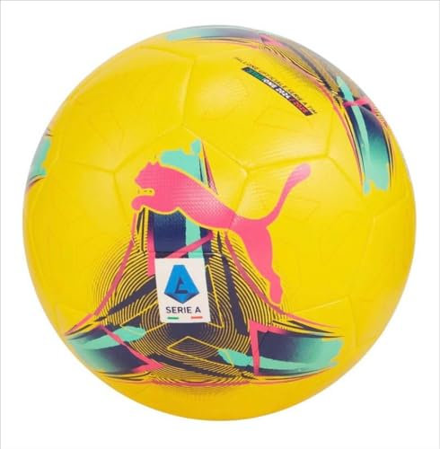 Pallone Calcio per Puma Serie A 2024/2025 Invernale Misura Size 5 - ORBITA HYB FOOTBALL - Cucito - GIALLO Replica Ufficiale