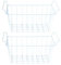 F Fityle Lot de 2 paniers de Rangement pour congélateur, Grand Panier de Rangement pour réfrigérateur, Panier de Rangement en Fil de Fer pour dortoir, Magasin, 42.5 Cm X 24.5 Cm X
