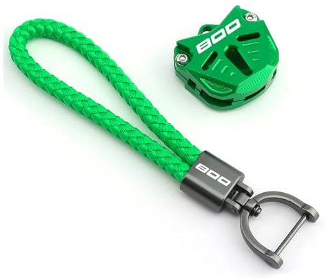 xiaobin étui de Protection pour clé de Moto pour KA@&WASAKI Z800 2013-2022 Moto CNC Clé Couverture Protection Coque Broderie Porte-clés Porte-clés Étui Accessoires(1 Set Green)