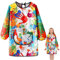 Ntwdby Tablier Peinture Enfant, Blouse Peinture Enfant Imperméable 6-12 Ans, Tablier de peinture avec Manches et Grande Poche, pour Peinture, Cuisine, Filles et Garçons