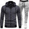 Maskjuwio Tuta estiva da uomo, con cappuccio, tuta da jogging, a maniche lunghe, slim fit, tracksuit con tasca e coulisse, tuta da corsa traspirante, taglie M-4Xl, Rosa acceso., 4XL