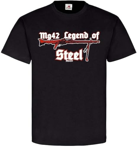 kankun Legend of Steel Mg42 Maschingewehr WH Deko Waffe Lauf Verschluss WK2 Wh Blacks Hemden(X-Large)