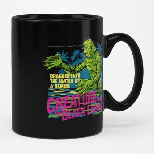 Universal Monsters Officially Licensed Creature of The Black Lagoon Coffee Mug (Black)
